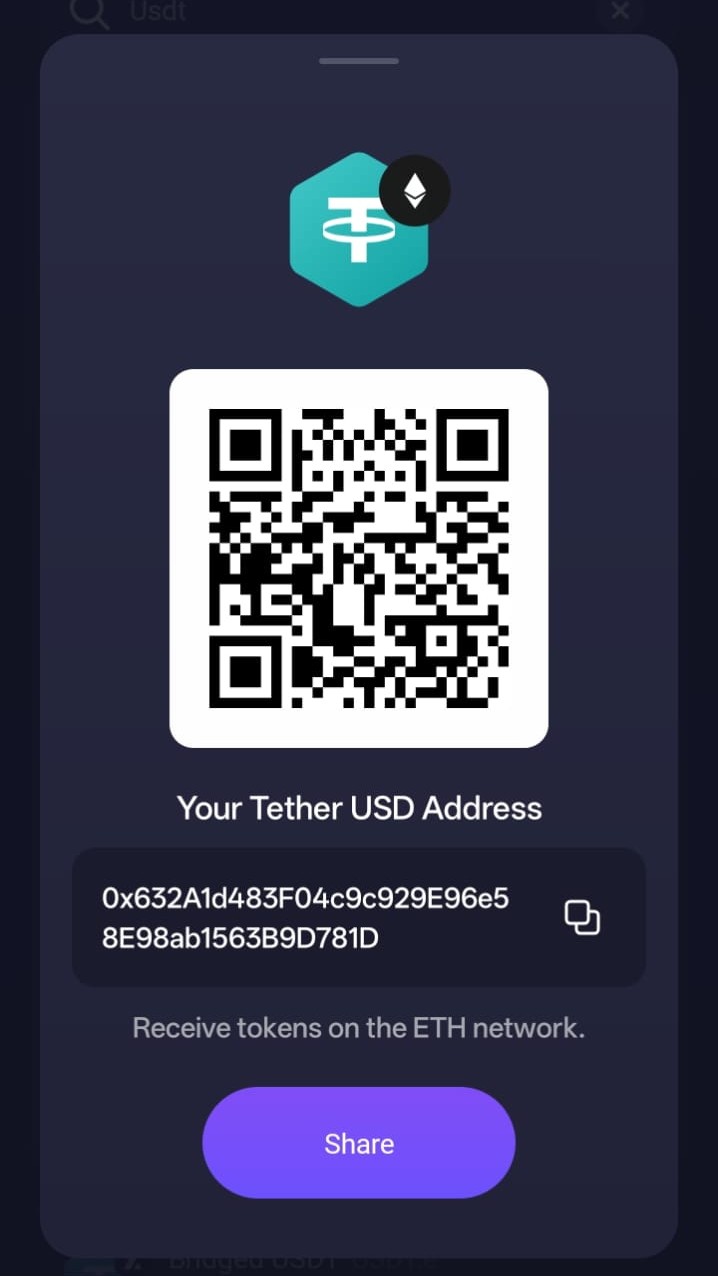 Tether USD Wallet QR Code